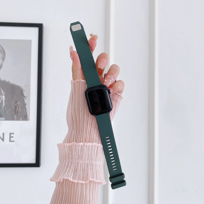 Dây Đeo Silicone 2022 Cho Đồng Hồ apple watch 49mm 45mm 41mm 44mm 42mm i-watch 40mm 38mm Ultra 8 7 3 5 6 se