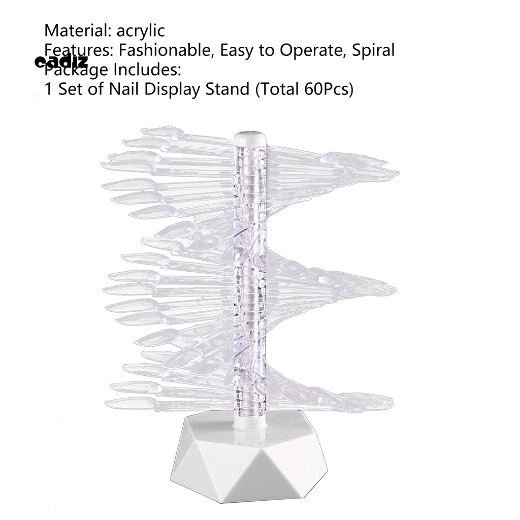 Giá Đỡ Trưng Bày Móng Tay Hình Xoắn Ốc Trọng Lượng Nhẹ Tiện Lợi Dành Cho Gia Đình