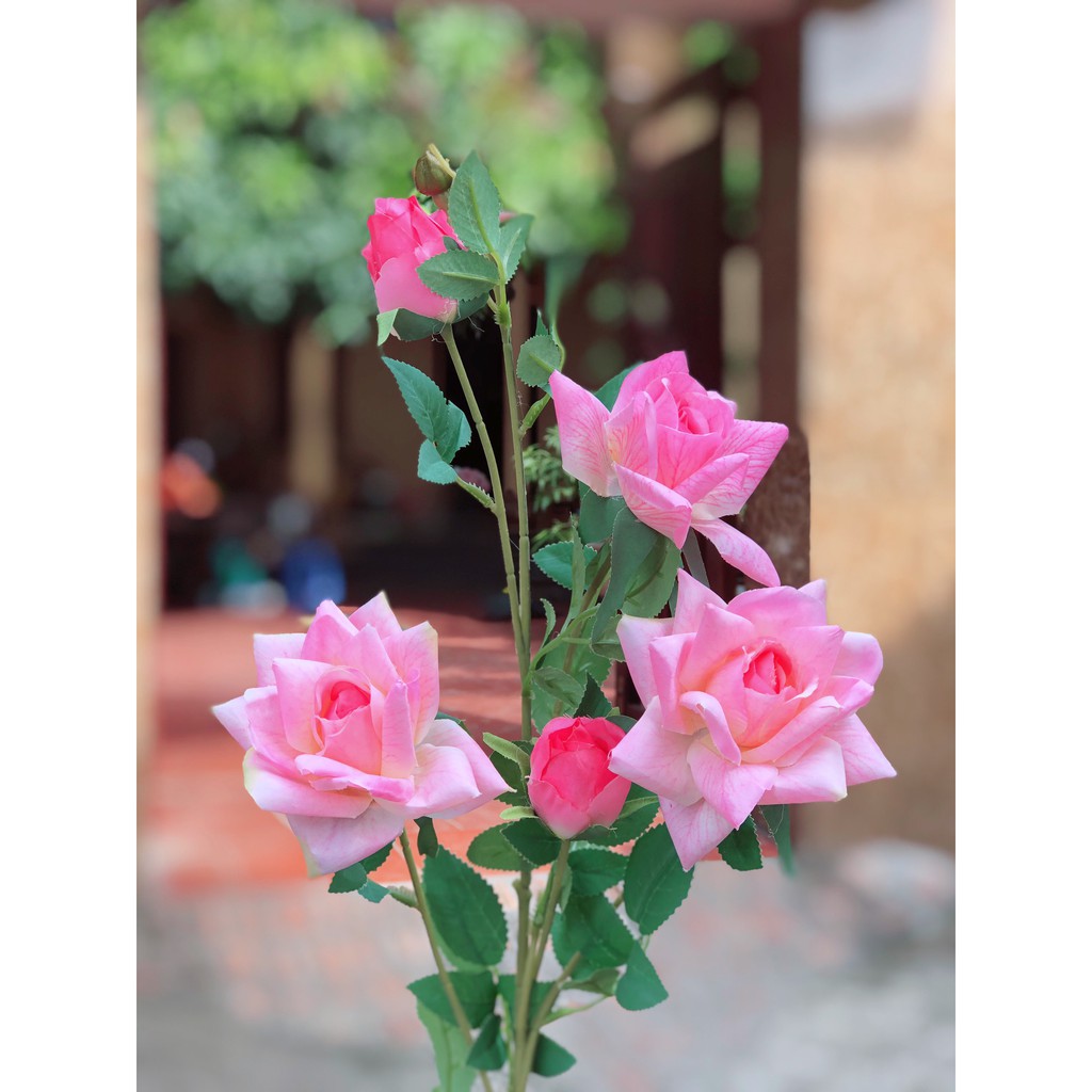 [Mã NGUY2612 giảm 10K đơn 100K](ẢNH THẬT) HOA GIẢ_HOA LỤA Hoa hồng cánh xoăn trang trí loại đẹp