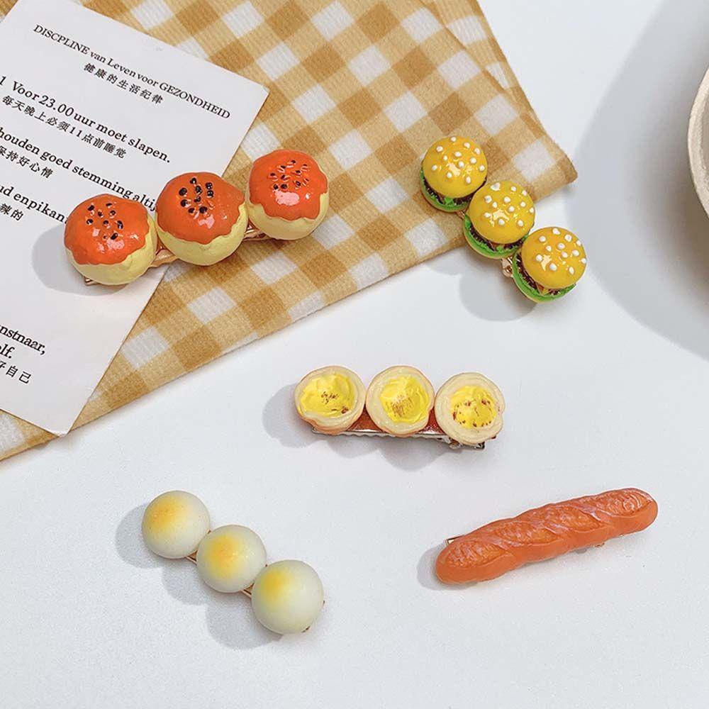 Kẹp Tóc Hình Bánh Trứng Hamburger Dễ Thương Cho Bé Gái