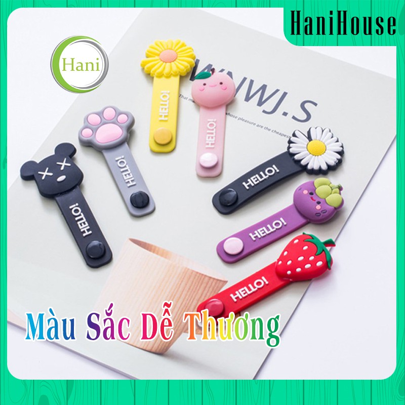 Phụ kiện Dây Quấn Cúc Bấm Bảo Vệ Tai Nghe Cáp Sạc Điện Thoại Đa Năng Hình Xinh Xắn Nhiều Màu Sắc Chất Liệu Silicon Hani | BigBuy360 - bigbuy360.vn