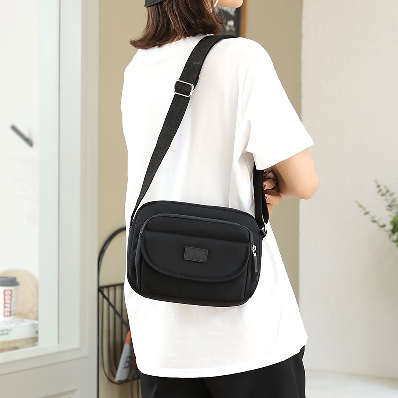 Túi Đeo Chéo Hình Vuông Nhỏ Thiết Kế Nhiều Ngăn Phong Cách Hàn Quốc Mới