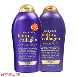 ⚡chính hãng⚡ cặp dầu gội xả biotin collagen ogx | giảm rụng tóc, kích thích mọc tóc