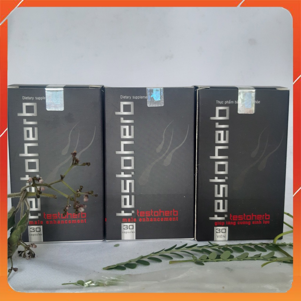Viên Uống Sinh Lý Testoherb - Mạnh Mẽ Lâm Trận Thỏa Mãn Cuộc Yêu Xuất Ồ Ạt - Chính Hãng 30 Viên