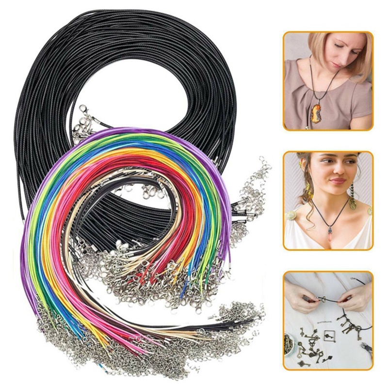 Set 10 Dây Da 1.5mm Dùng Làm Trang Sức DIY