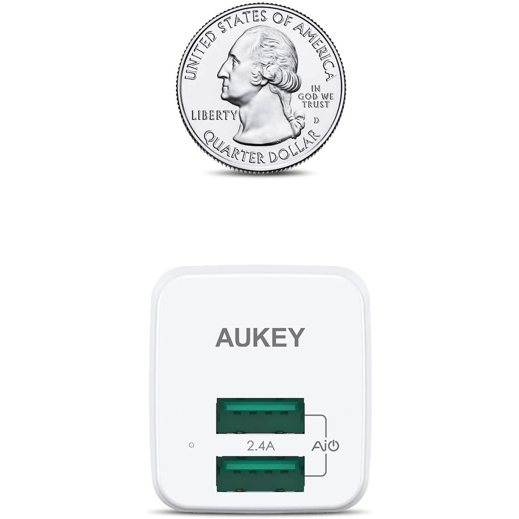 Sạc 2 Cổng Aukey PA-U32 2.4A AiPower Chính Hãng