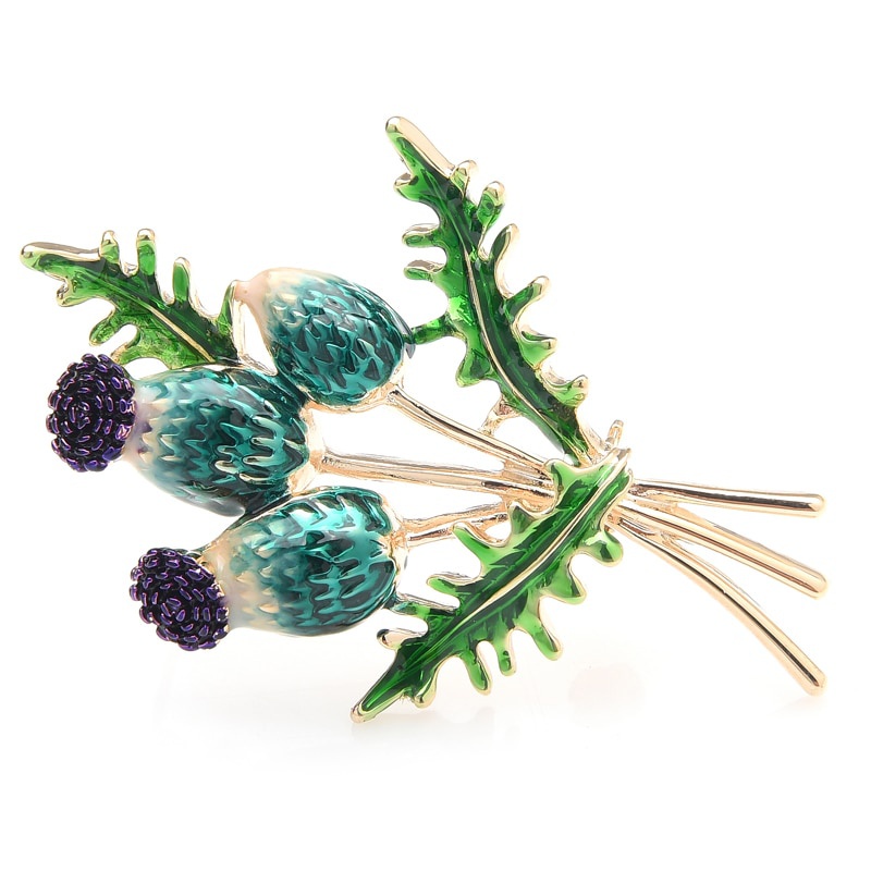 Ghim Cài Áo Hình Hoa Tulip Bằng Kim Loại Tráng Men Cho Nữ