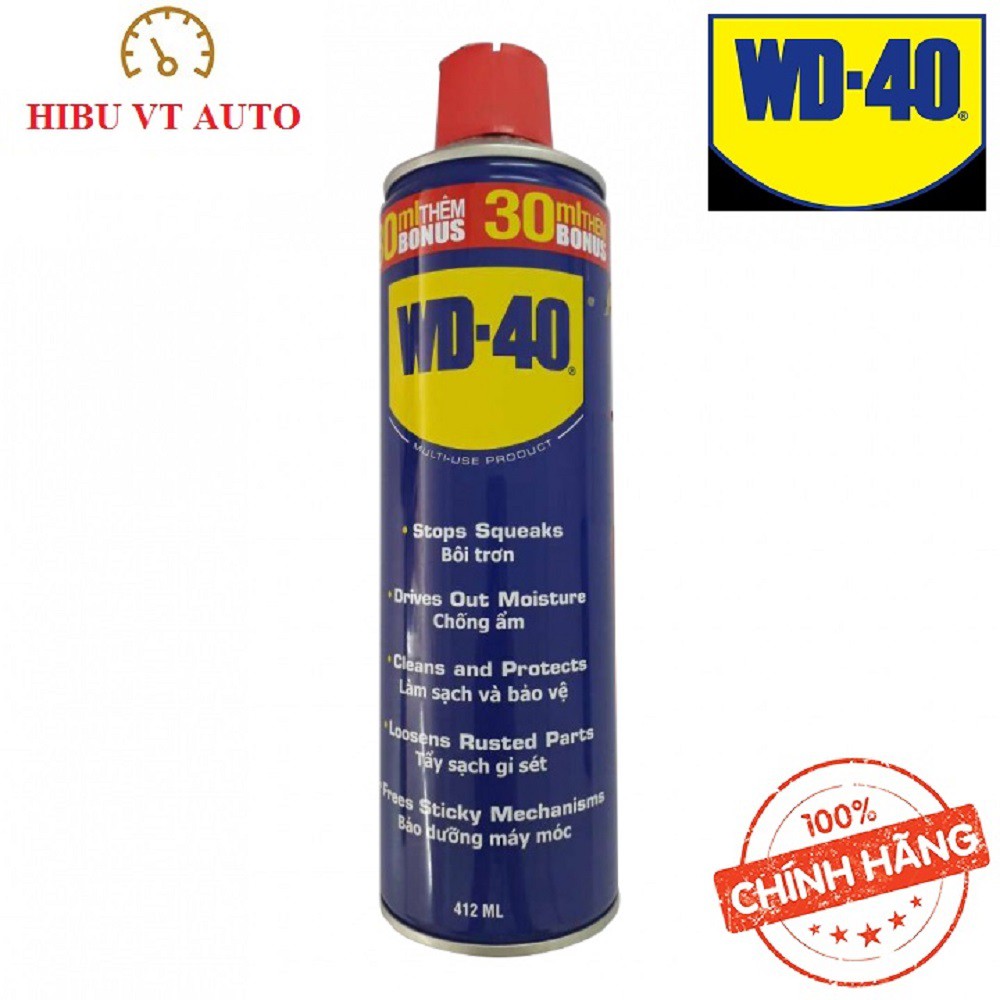 Chai xịt Bôi trơn Làm sạch Thẩm thấu Chống ẩm WD-40 Multi-Use Product 412ml