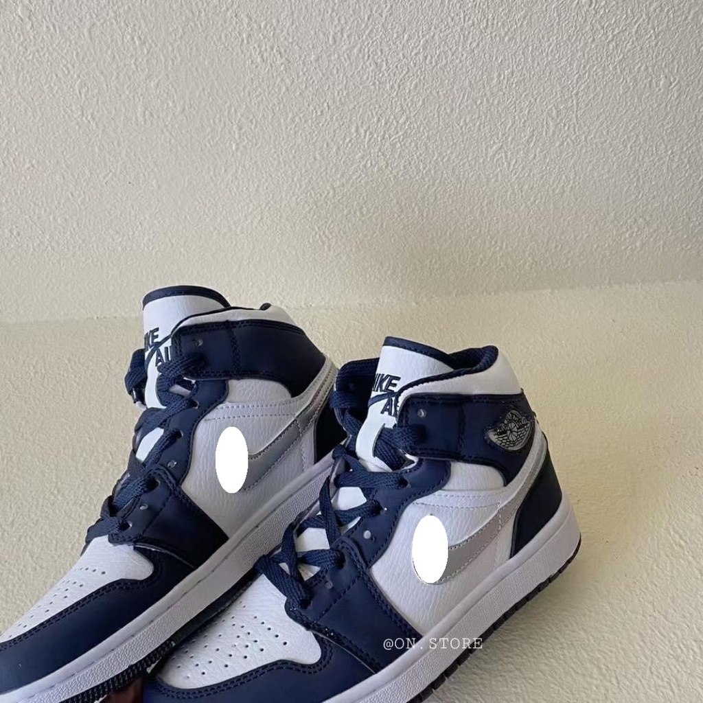 Giày thể thao sneaker Jordan 1 xanh than NAVY cổ cao thấp, Giày JD vàng đen cực chất Full Box | BigBuy360 - bigbuy360.vn