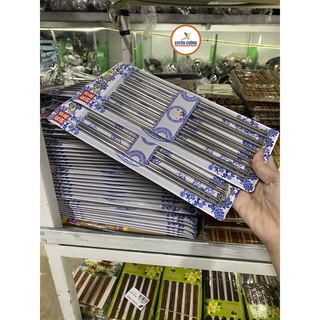 bộ 5 đôi đũa inox 304 Hàn Quốc feeship