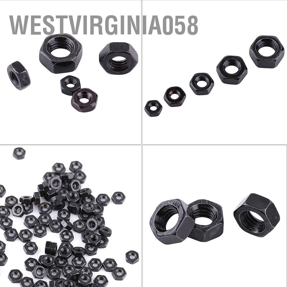 Hàng Hot 100 cái Din934 M2-M5 Kẽm đen Mạ kẽm Thép Carbon Hệ mét Sợi lục giác Đai ốc hình lục giác Hàng giao ngayWestvirginia058
