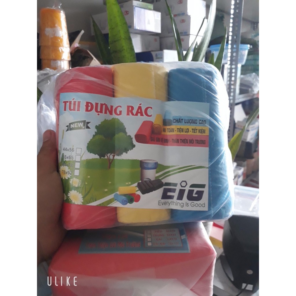 Bộ 3 túi rác 1kg  phân hủy sinh học(giao màu ngẫu nhiên)