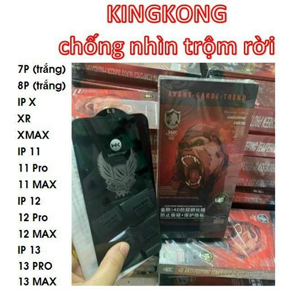 CƯỜNG LỰC KINH KONG CHỐNG NHÌN TRỘM  ,HẠN CHẾ CHỐNG BÁM VÂN TAY ! HÀNG VỀ 7P/X/XSM/11/11PM/12/12PM/13/13PM