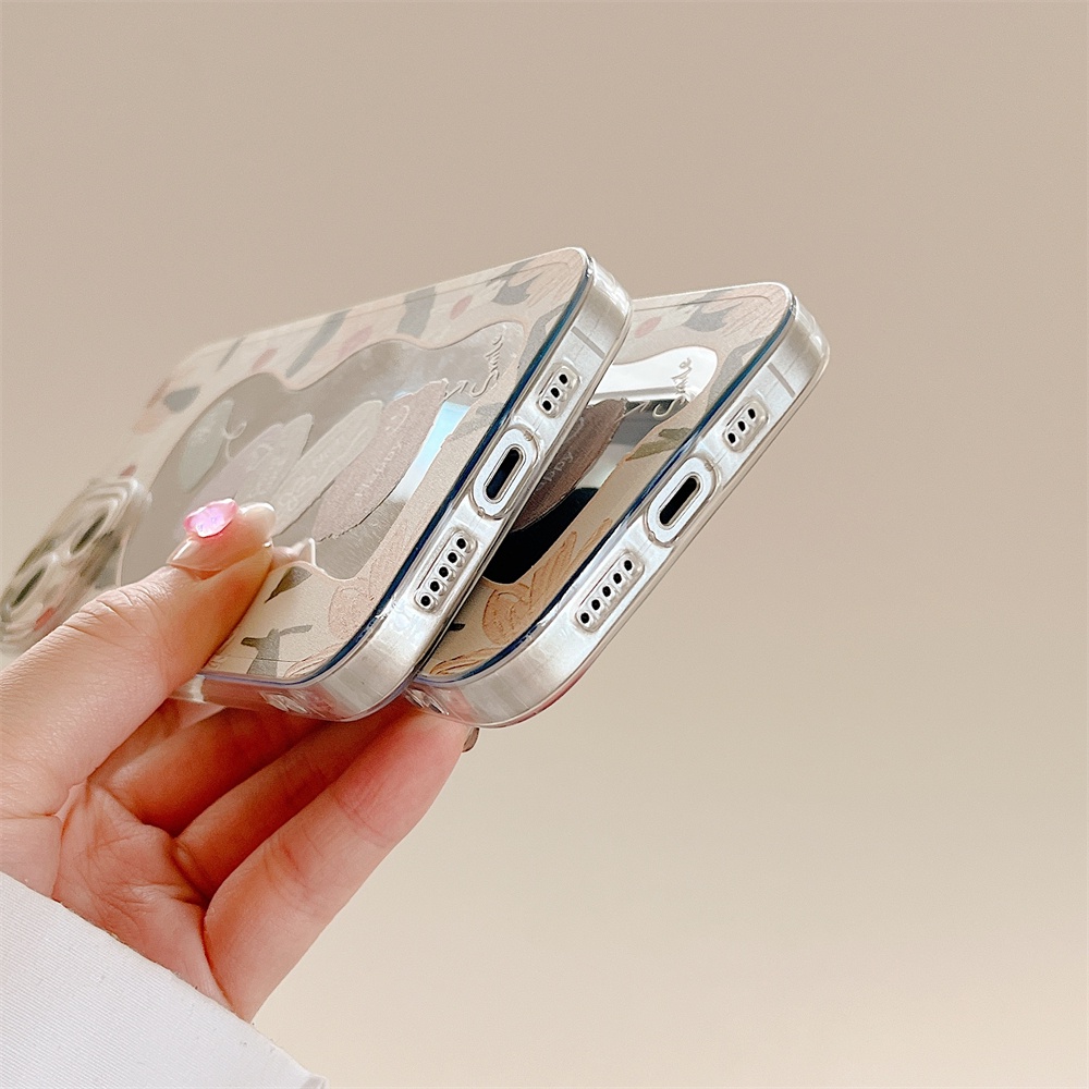 Ốp Điện Thoại Họa Tiết Tranh Sơn Dầu Hình Hoa Cho iPhone 13 12 11 Pro Max XS Max XR X