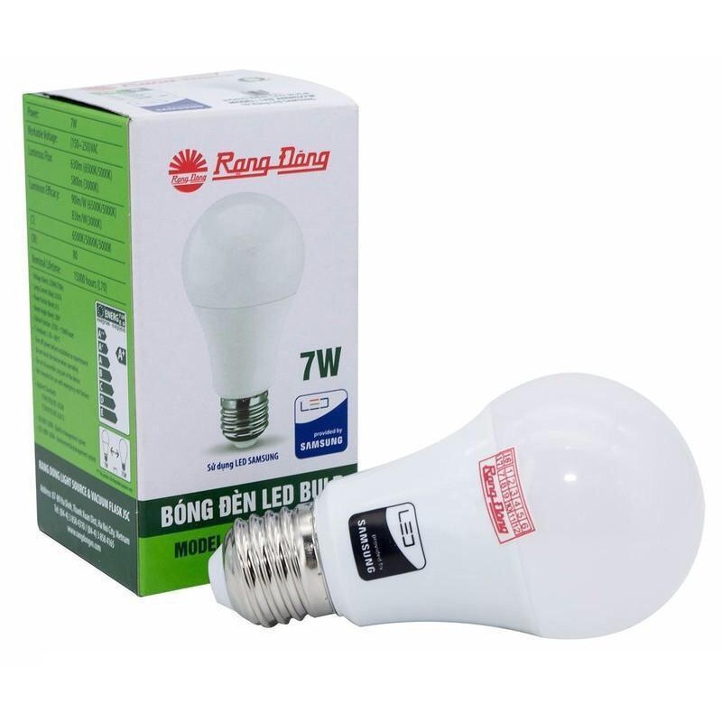Bóng đèn LED BULB tròn RẠNG ĐÔNG chống nước BẢO HÀNH 2 NĂM