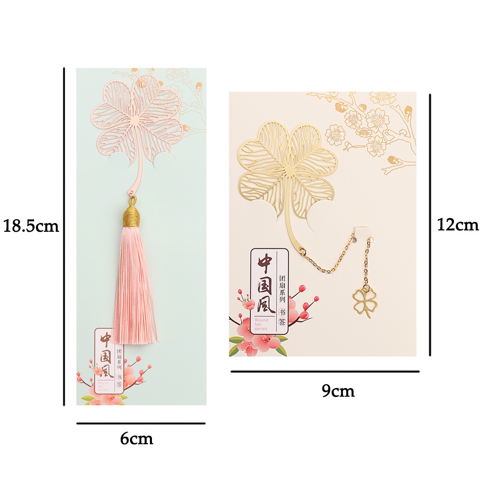 Dụng cụ đánh dấu trang sách bằng kim loại họa tiết bông hoa dễ thương