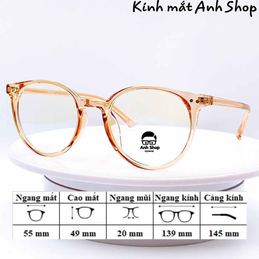 [Mã SKAMCLU7 giảm 10% cho đơn từ 0Đ] Kính tròn to thời trang Kính cận 30039 nhận cắt mắt cận viễn loạn | BigBuy360 - bigbuy360.vn
