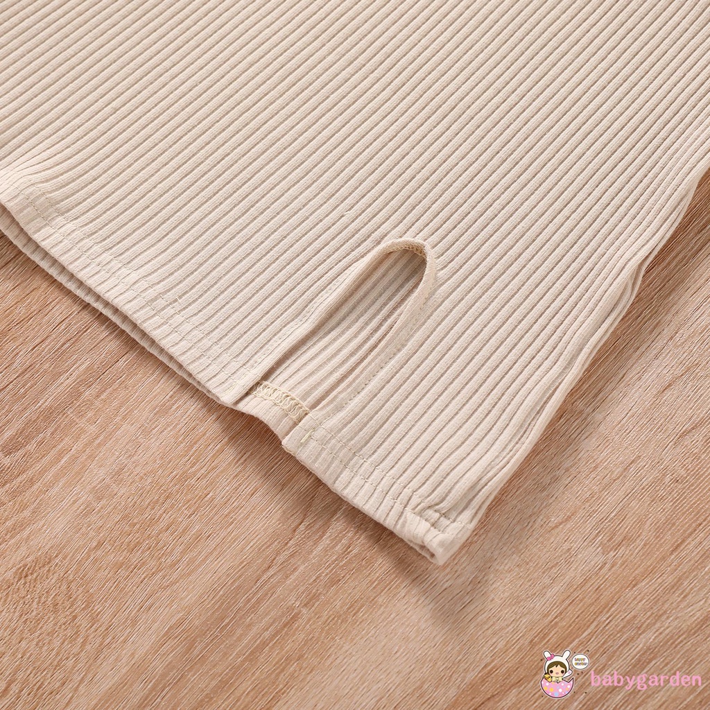 Áo Lửng Không Tay Và Váy Xẻ Tà Hợp Thời Trang Cho Bé Gái Từ 2-7 Tuổi