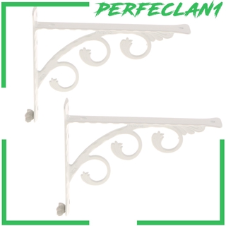 1 [Perfeclan1] Set 2 Giá Đỡ Kim Loại Chữ L Gắn Tường Màu Trắng