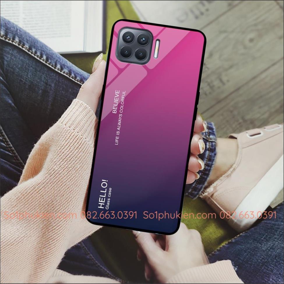 Ốp điện thoại Oppo A93 / A73 4G / F17 - Gradient edition, chất liệu kính cường lực chống bể siêu bền