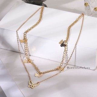 Dây chuyền đôi hình bướm màu gold✨🦋