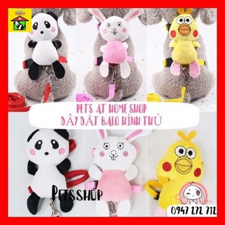 🎖️ Dây Dắt/ Dây Dắt Yếm Xích Chó Mèo Hình Vịt Donal, Gấu Trúc, Thỏ Dễ Thương Từ 5kg - 8kg/ Pets At Home