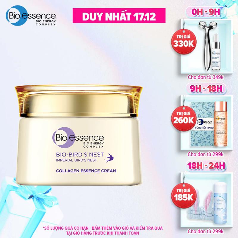 Kem dưỡng da tươi sáng căng mọng Bio-Essence Bio-Bird's Nest Collagen Essence Cream 50GR