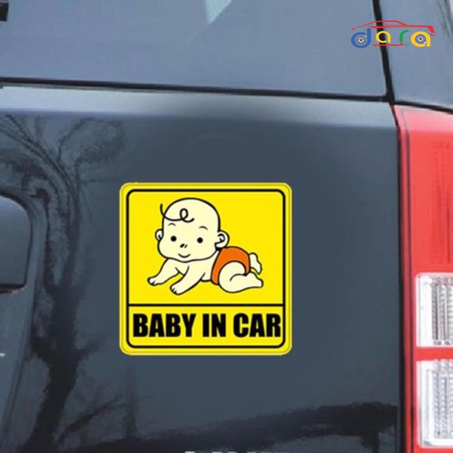 Decal dán xe ô tô BABY IN CAR ( nhiều mẫu mã)