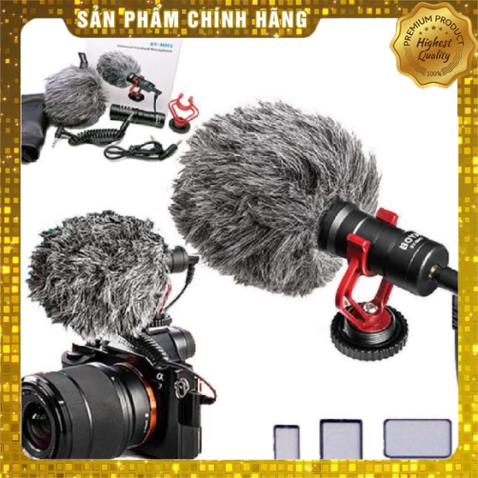 Micro Boya BY-MM1 thu âm cao cấp cho máy ảnh DSLR, action camera, và điện thoại - Hàng Chính Hãng