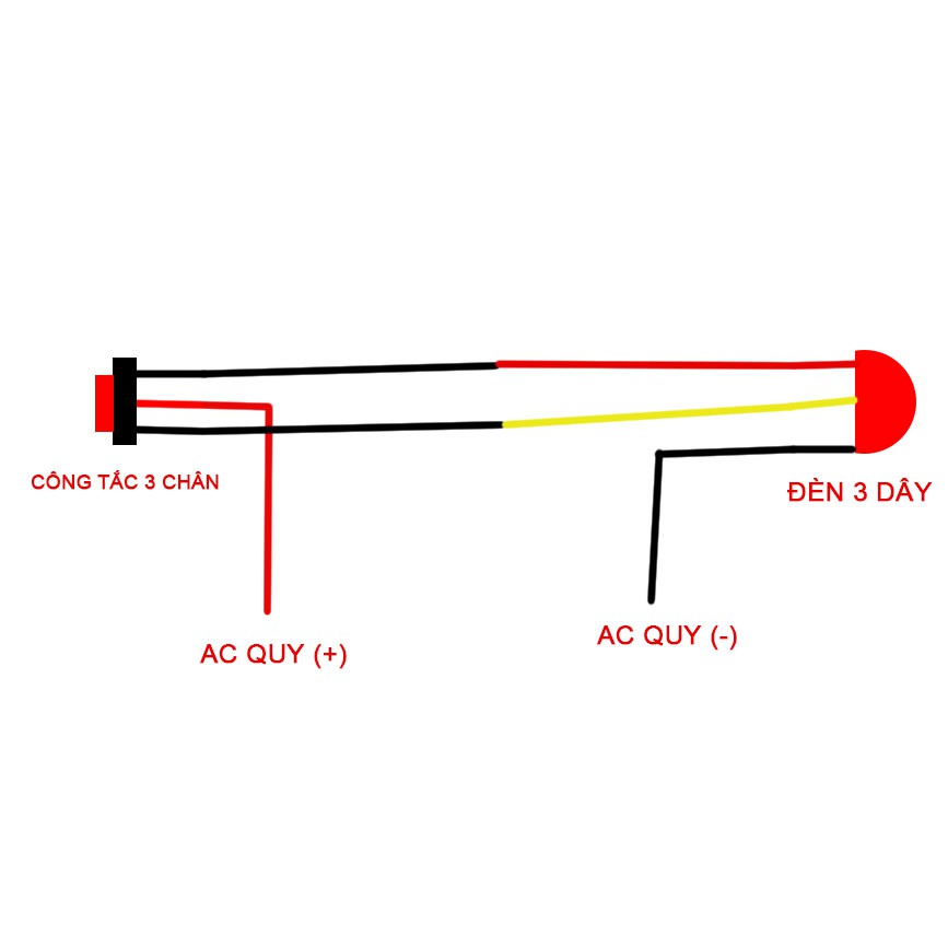 Công Tắc 3 Chân ( Cos/ Pha ) Có Pat Chân Gương