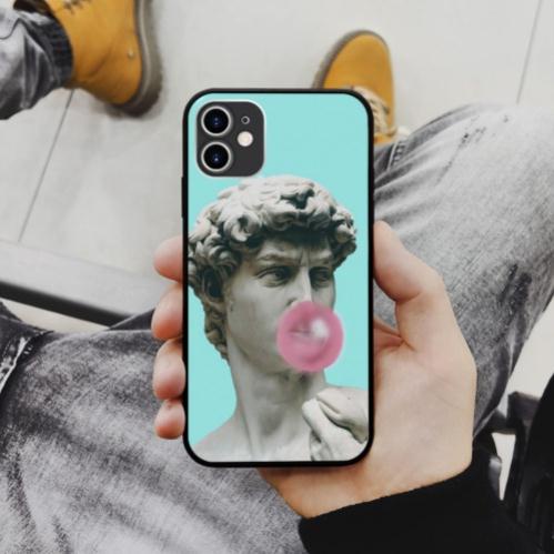 Ốp lưng iphone hình Tượng David Thổi Kẹo collage art minimalism  cho SAMSUNG PAP20210770