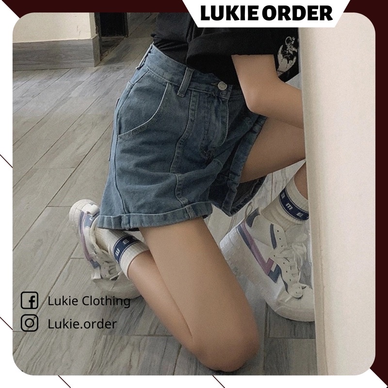 Quần short jeans cạp cao có size to (ảnh thật)