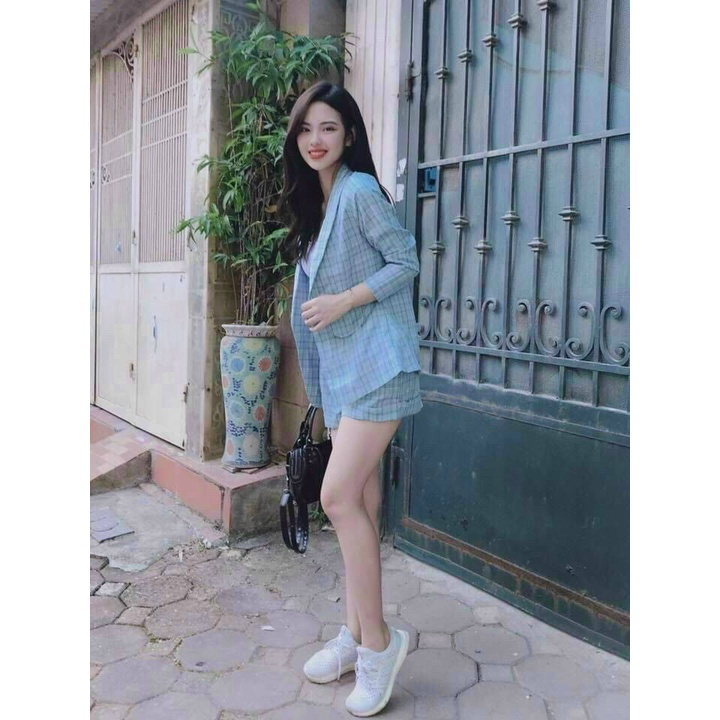 Vest nữ áo khoác xịn sò kèm bộ đùi cực xịn set ba món