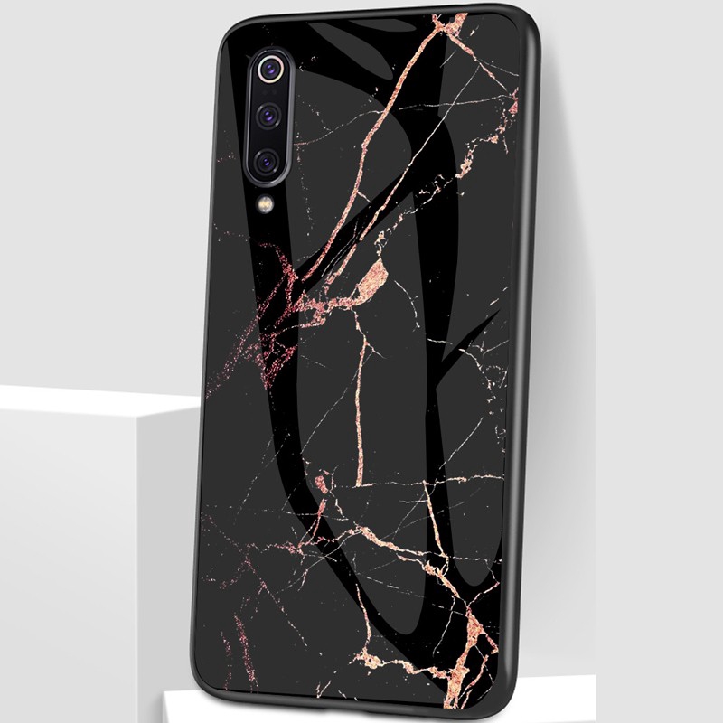 Case MEIZU 16S Meilan Note 9 Note 6 Note 5 5S 16X X8 16th Plus Marble Tempered Glass Protective Back Cover