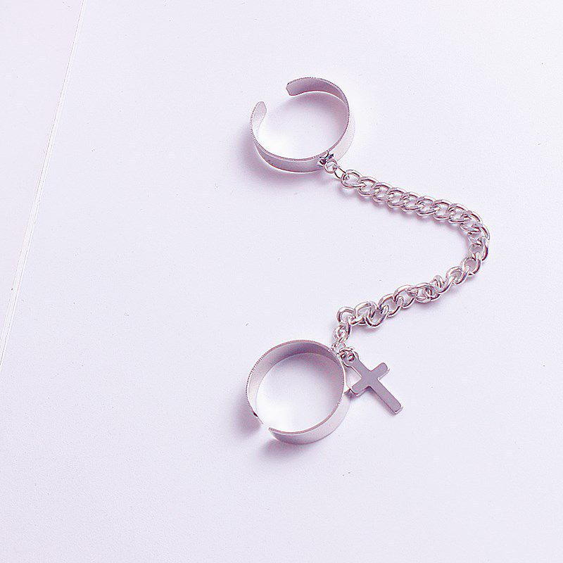 [HOT] SET 2 NHẪN NỐI DÂY XÍCH THÁNH GIÁ THỜI TRANG UNISEX PHONG CÁCH CÁ TÍNH NỔI BẬT DOUYIN 223NHA03