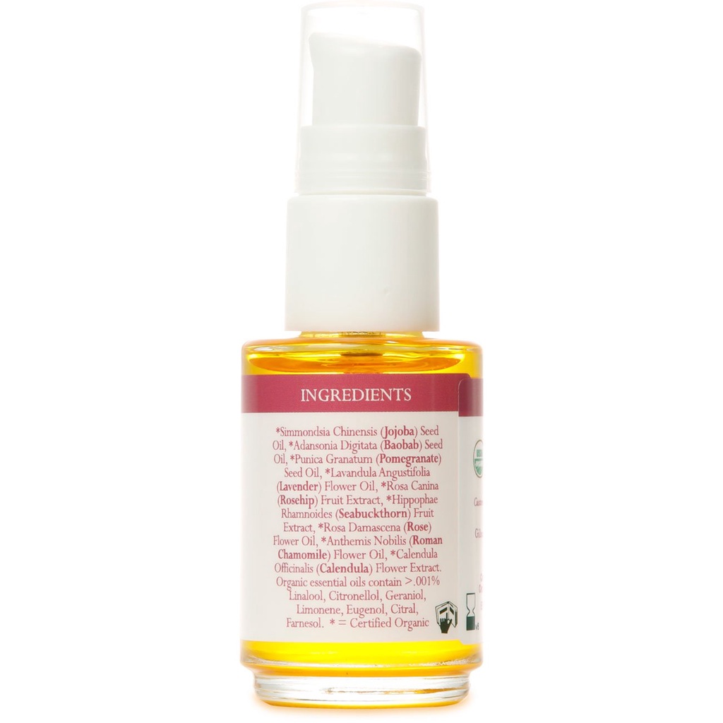 Dầu dưỡng da hữu cơ hoa hồng BADGER Rose organic face oil serum chăm sóc cho da khô lão hóa nếp nhăn  - 29.5ML