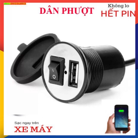 SẠC ĐIỆN THOẠI CHO XE MÁY–XE ĐIỆN SIÊU KHỎE
