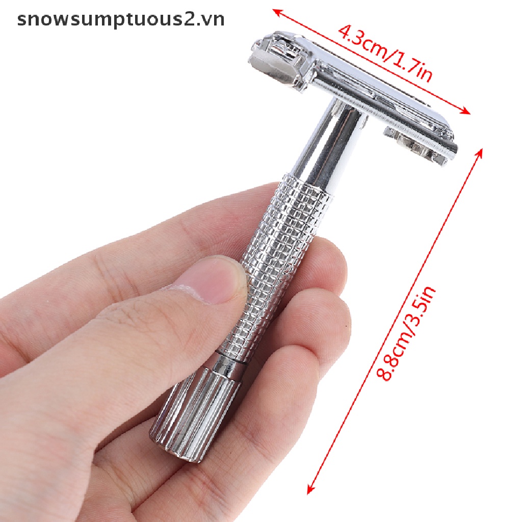 Dao cạo râu an toàn cạo râu hai cạnh cổ điển truyền thống cho nam giới + 1 lưỡi dao