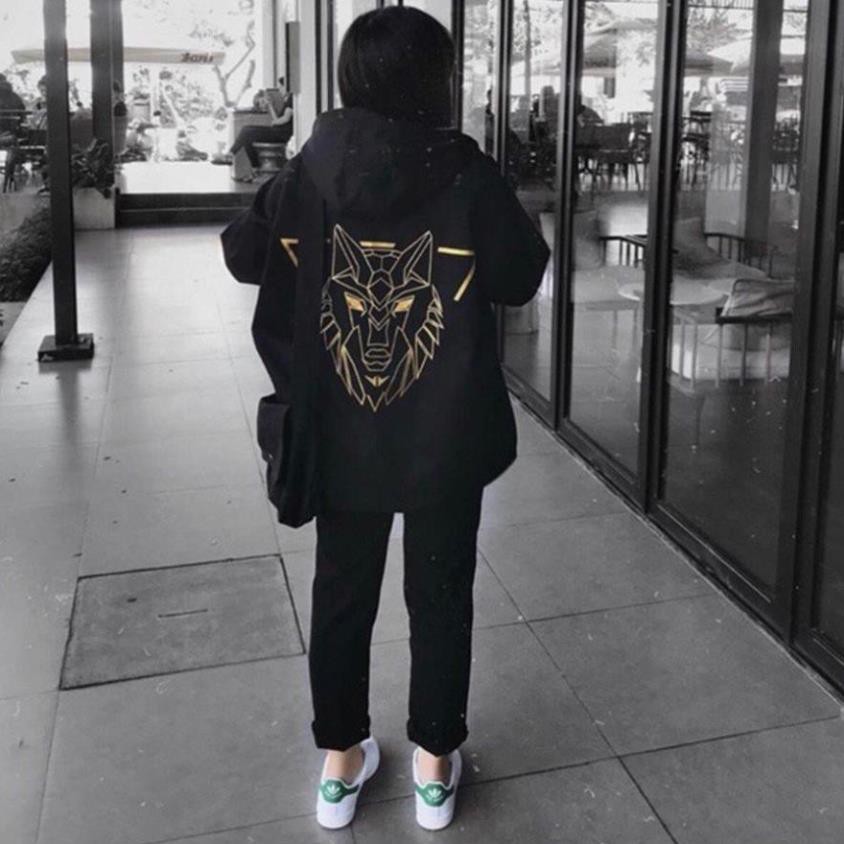 Áo khoác dù 2 lớp chống nắng form rộng in hình sư tử áo khoác kiểu nam nữ KMG