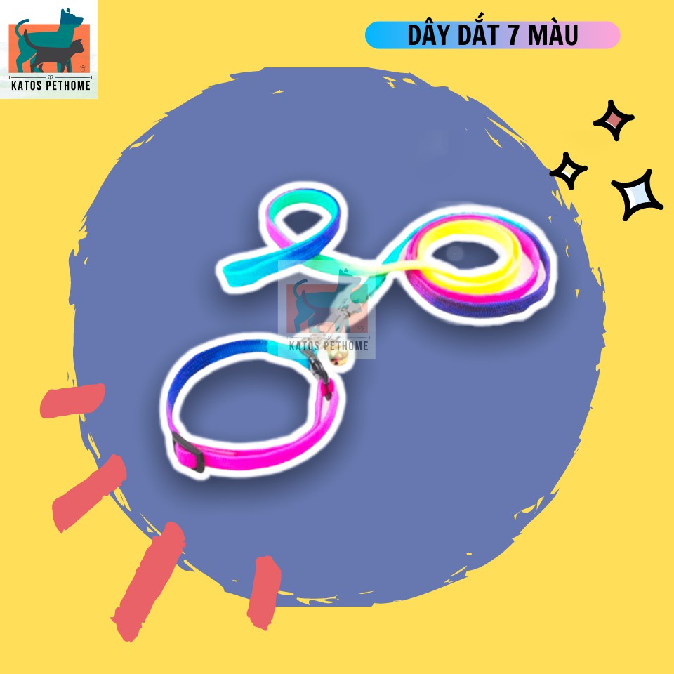 Dây dắt 7 màu có chuông