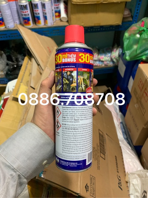 Chai xịt chống rỉ,chống ẩm bảo dưỡng Wd40 412ml(tăng giá bán)