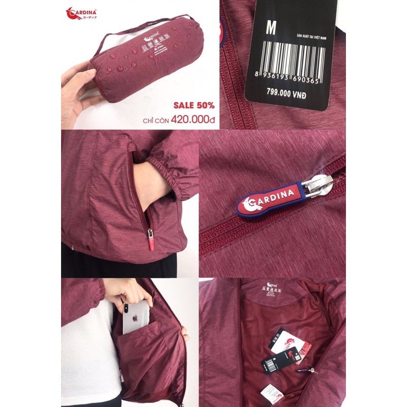 Áo gió nữ 2 lớp Cadina