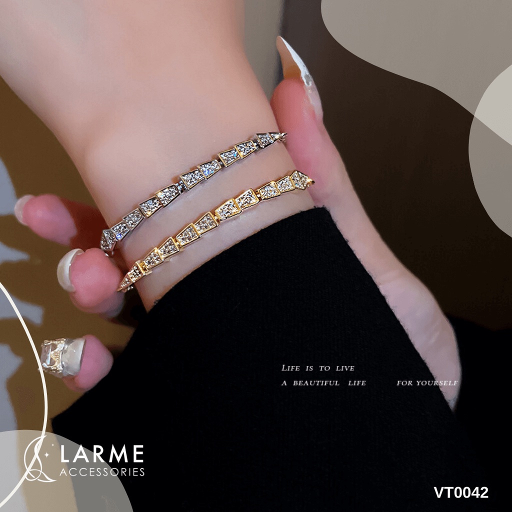 Vòng tay, lắc tay chuỗi hạt đính đá lấp lánh Larme Accessories - VT0042