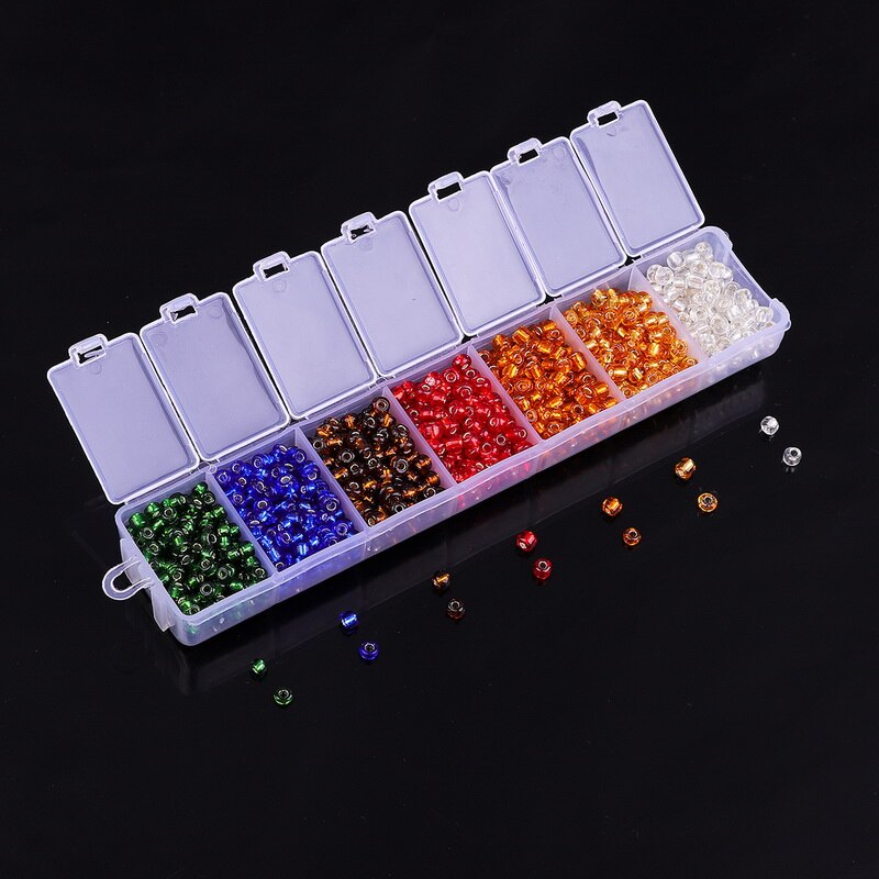 Bộ hộp hạt thủy tinh làm trang sức (2mm 3mm 4mm)