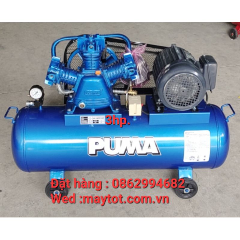 Máy nén khí puma 3hp thể tích bình 100lit