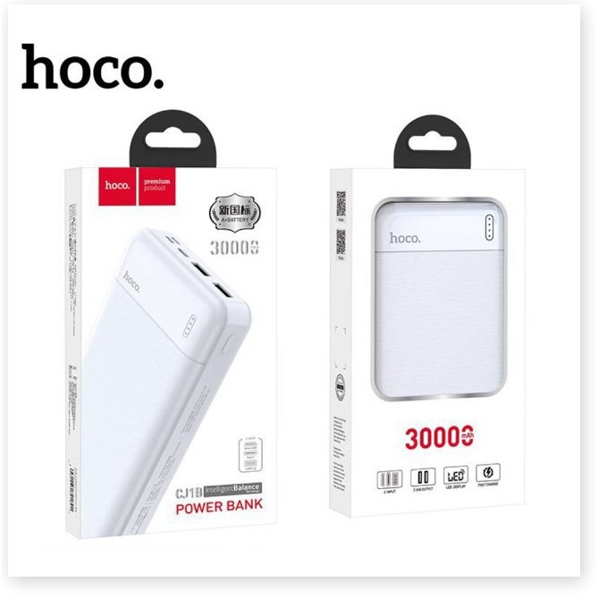 Pin sạc dự phòng Hoco B35E dung lượng khủng 30000mAh, 3 đầu ra cân bằng thông minh cho phép sạc nhiều thiết bị cùng lúc