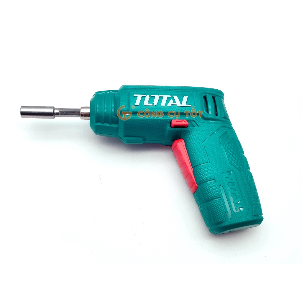 Máy siết vít dùng pin 4V 1300mAh Mô men 4Nm cổng USB kèm 11 phụ kiện Total TSDLI0402