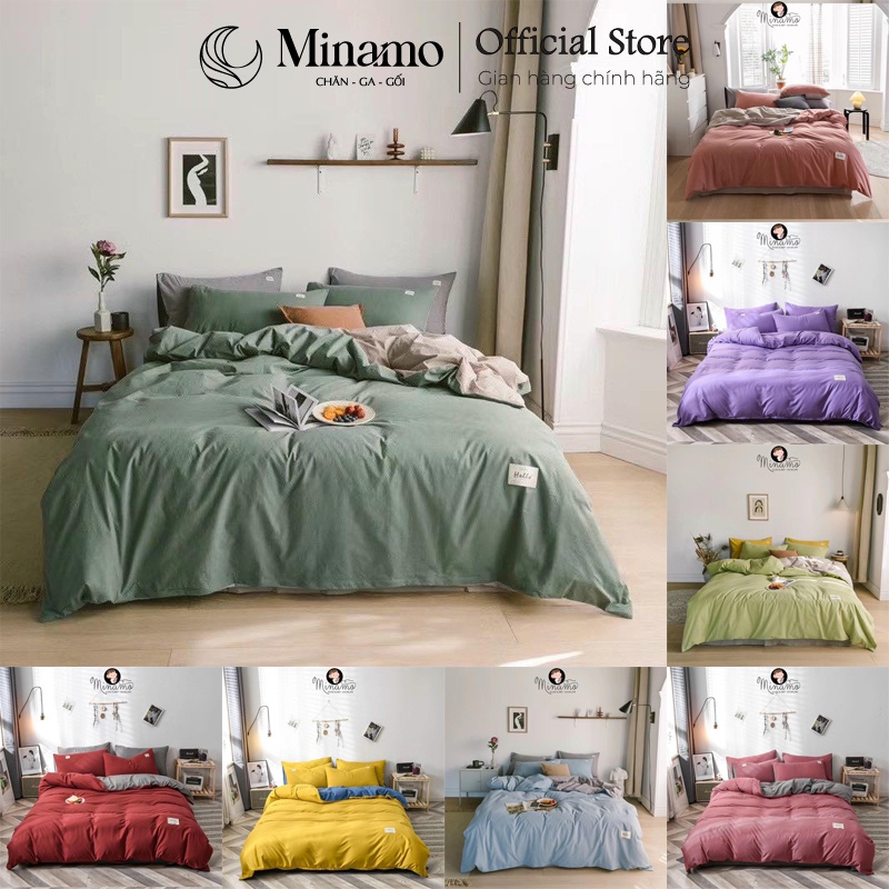 Bộ Vỏ Chăn Ga Gối Cotton Tici Đũi Minamo Nhiều Mẫu, Chất Liệu Dày Dặn, Mềm Mịn, Siêu Bền Màu, Không 