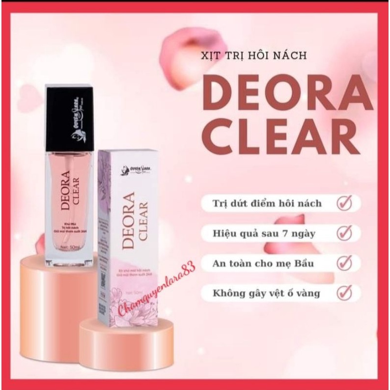 Xịt khử mùi hôi nách DEORA CLEAR Quyên lara 50ml