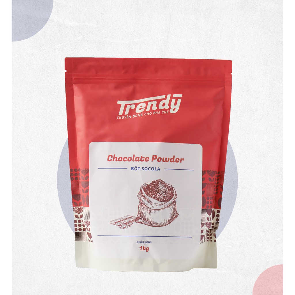 Bột socola Trendy gói 1kg dòng giá rẻ cho món trà sữa socola